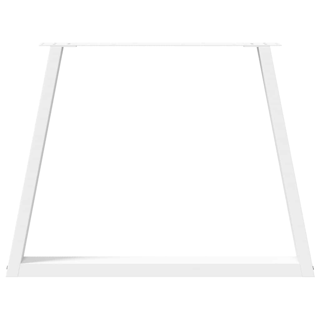 Dining Table Legs V-Shape 2 pcs White 100x(72-73.3) cm Steel