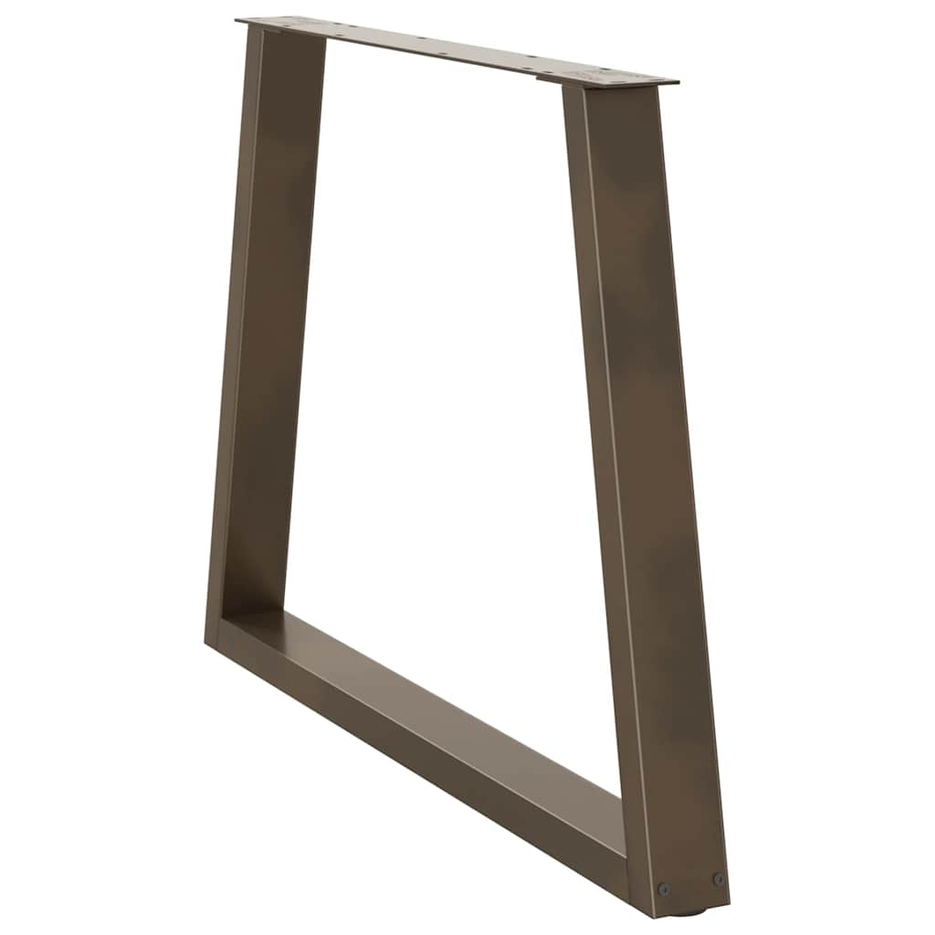 Dining Table Legs V-Shape 2 pcs Natural Steel 100x(72-73.3) cm Steel