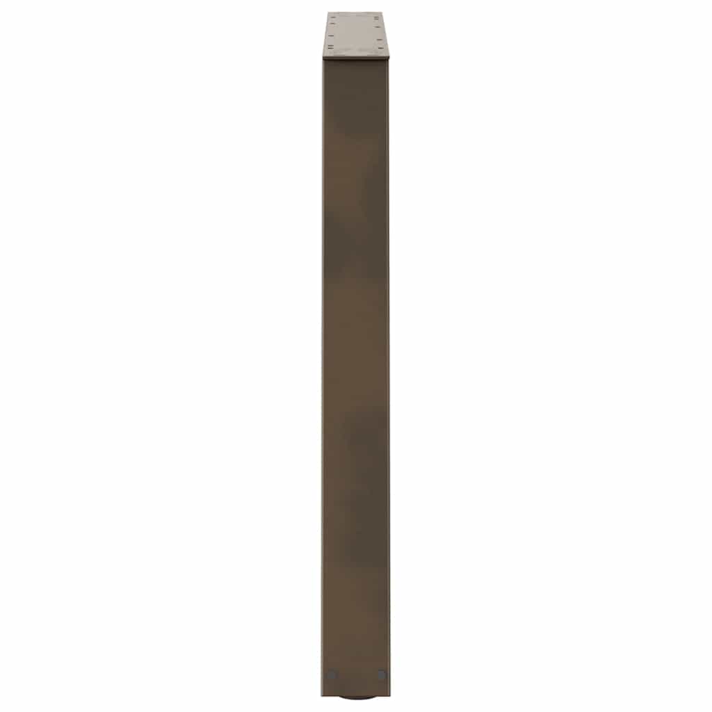 Dining Table Legs V-Shape 2 pcs Natural Steel 100x(72-73.3) cm Steel