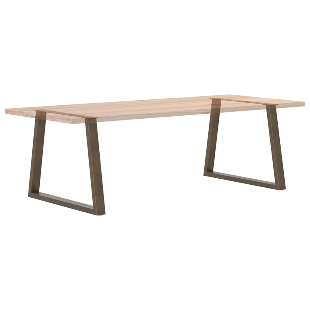 Dining Table Legs V-Shape 2 pcs Natural Steel 100x(72-73.3) cm Steel