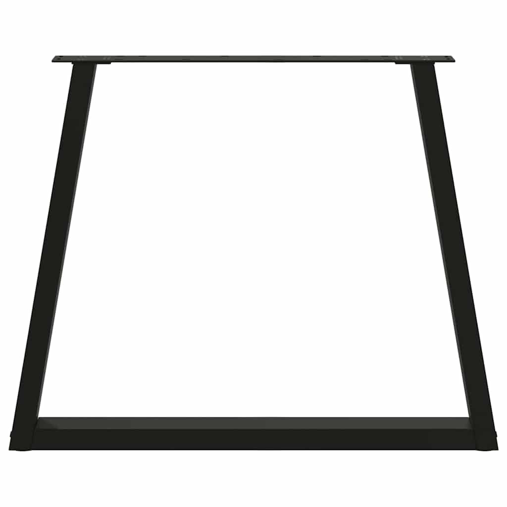 Dining Table Legs V-Shape 3 pcs Black 70x(72-73.3) cm Steel