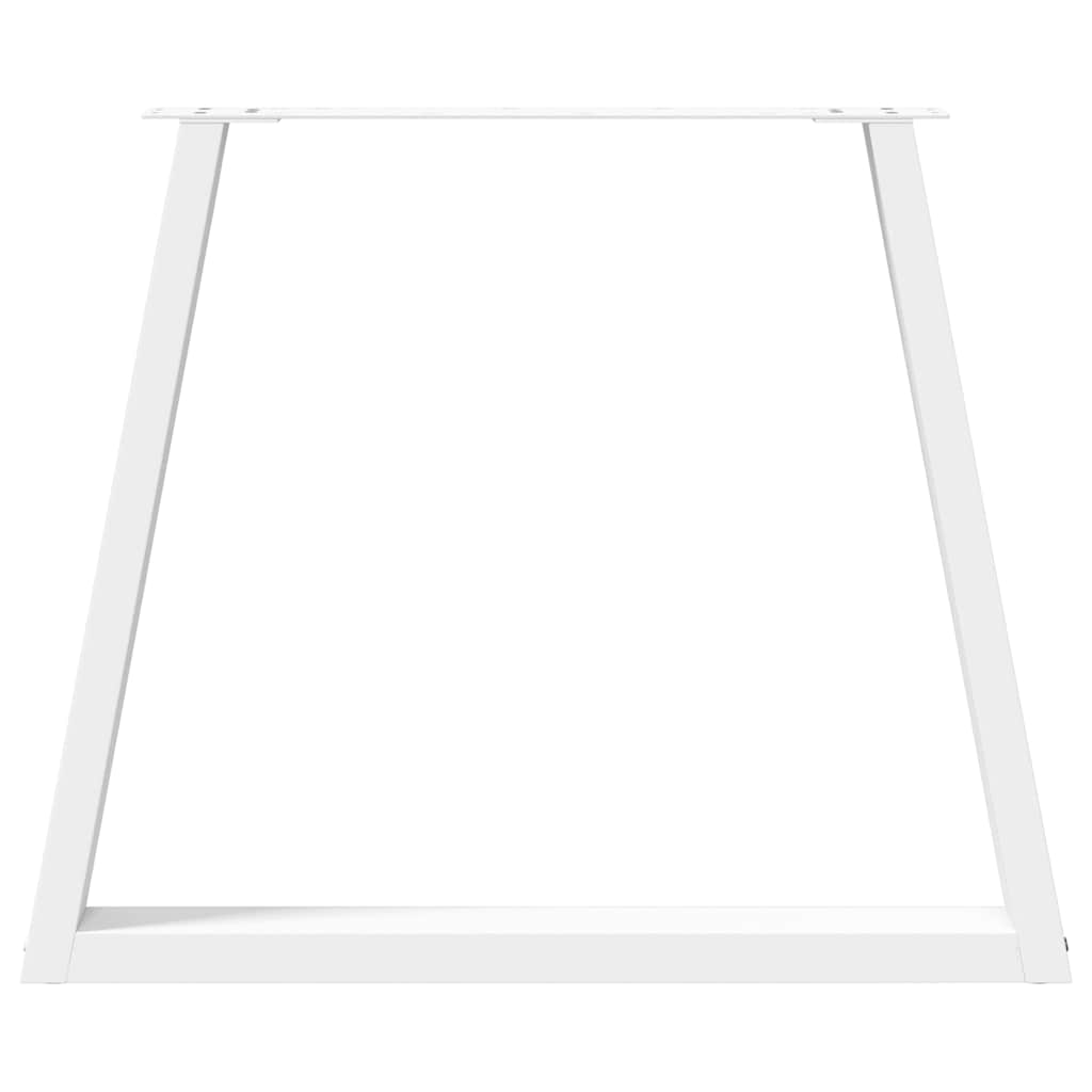 Dining Table Legs V-Shape 3 pcs White 70x(72-73.3) cm Steel