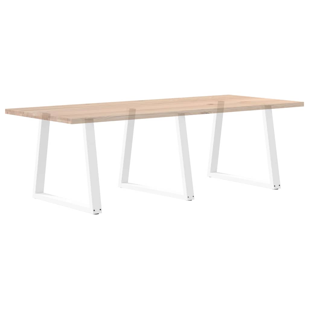 Dining Table Legs V-Shape 3 pcs White 70x(72-73.3) cm Steel