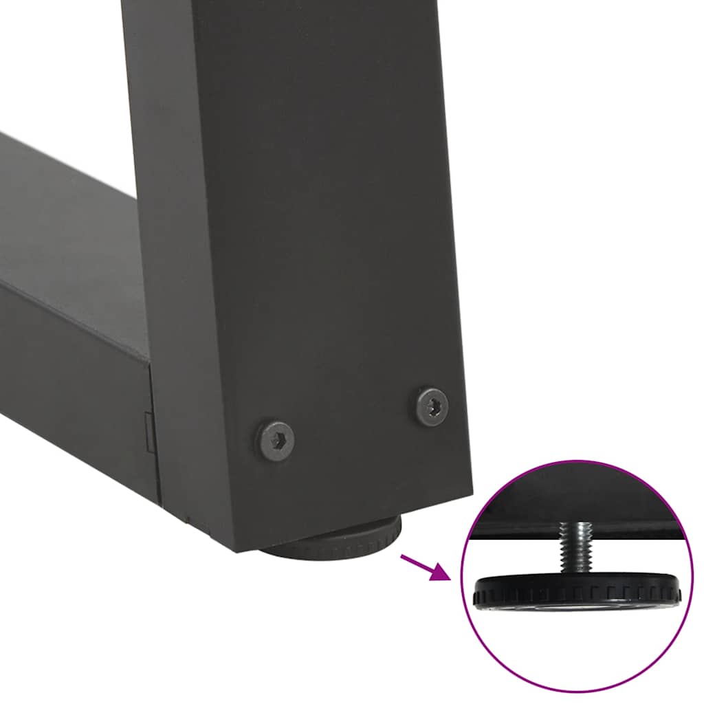 Dining Table Legs V-Shape 3 pcs Anthracite 70x(72-73.3) cm Steel
