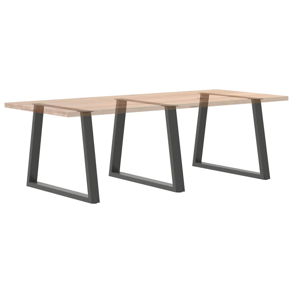 Dining Table Legs V-Shape 3 pcs Anthracite 100x(72-73.3) cm Steel