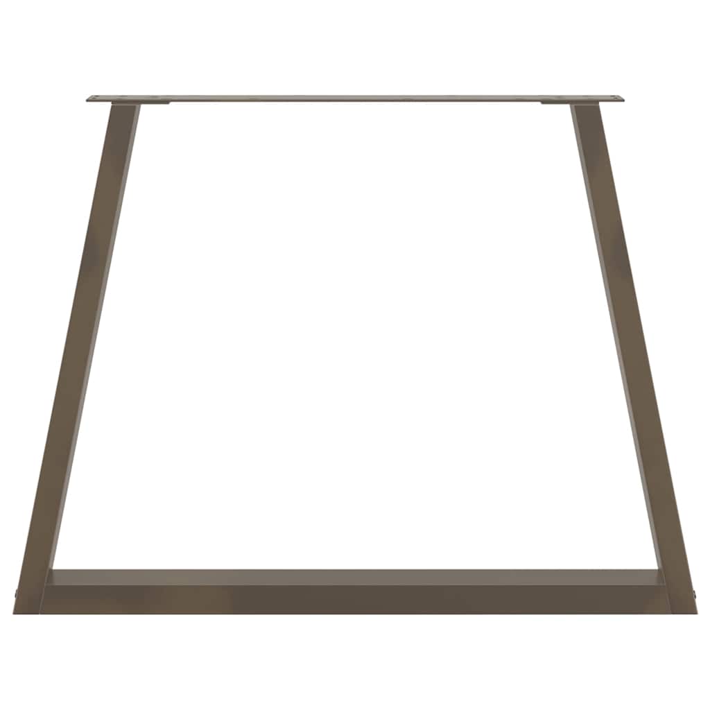 Dining Table Legs V-Shape 3 pcs Natural Steel 100x(72-73,3) cm Steel