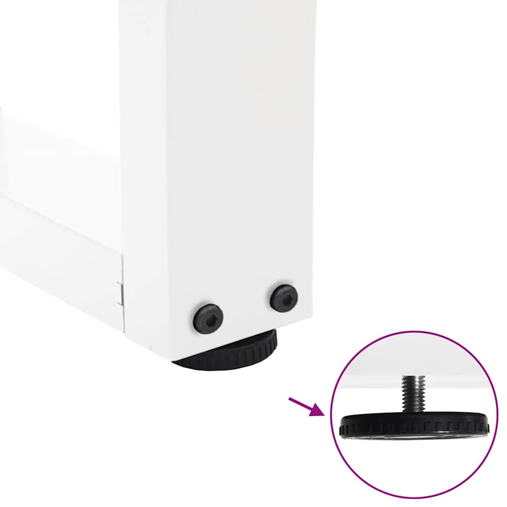 Coffee Table Legs V-Shape 2 pcs White 30x(30-31.3) cm Steel
