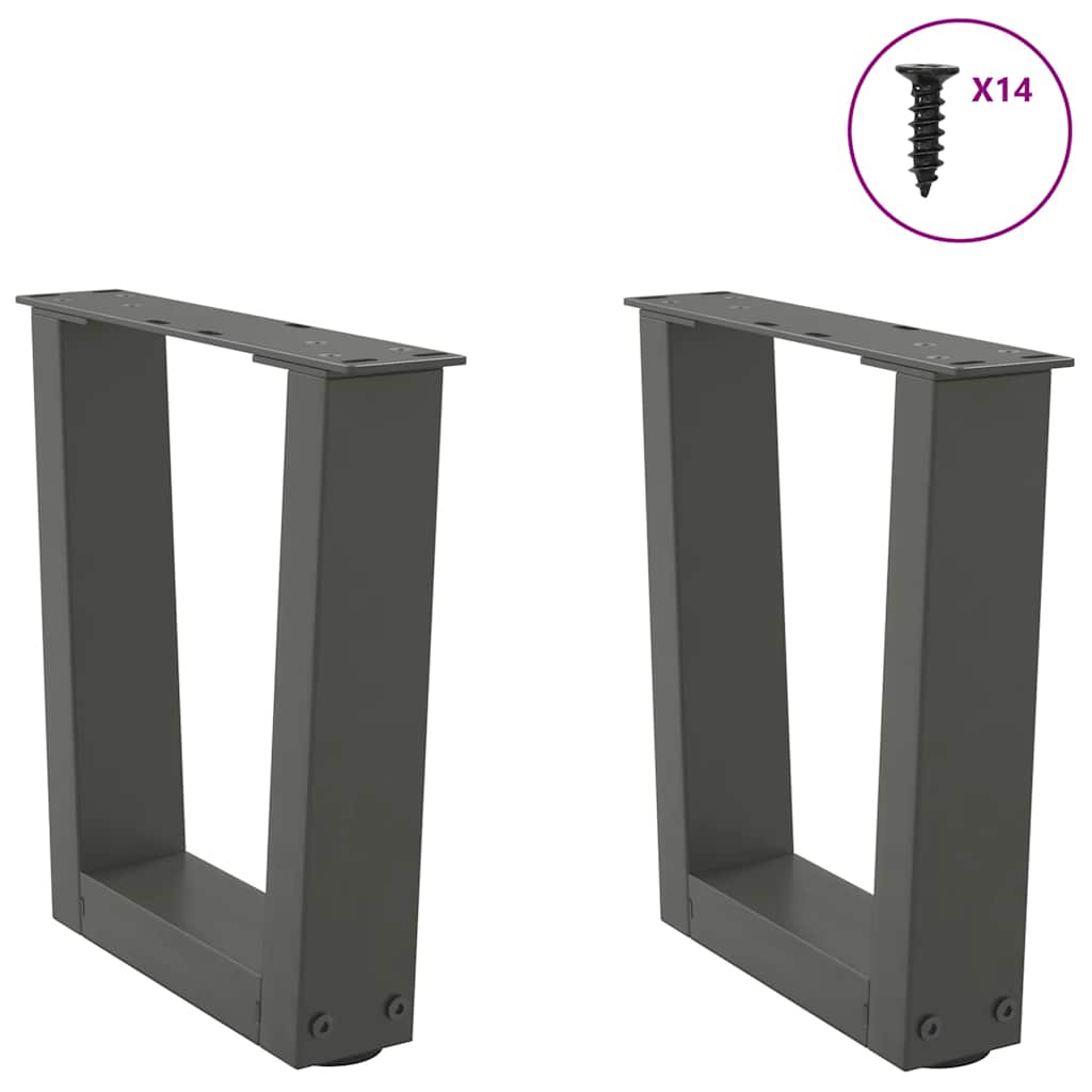 Coffee Table Legs V-Shape 2 pcs Anthracite 30x(30-31.3) cm Steel