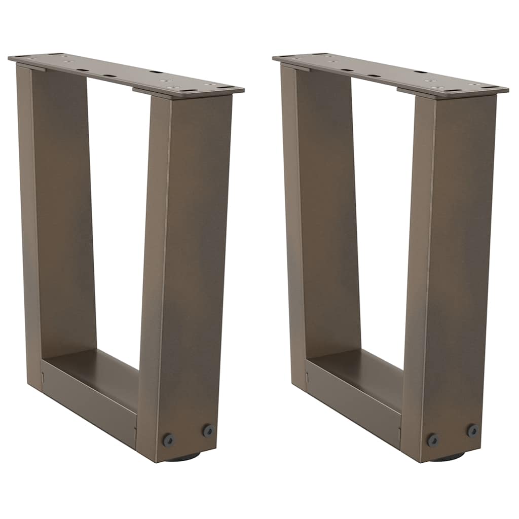 Coffee Table Legs V-Shape 2 pcs Natural Steel 30x(30-31.3) cm Steel