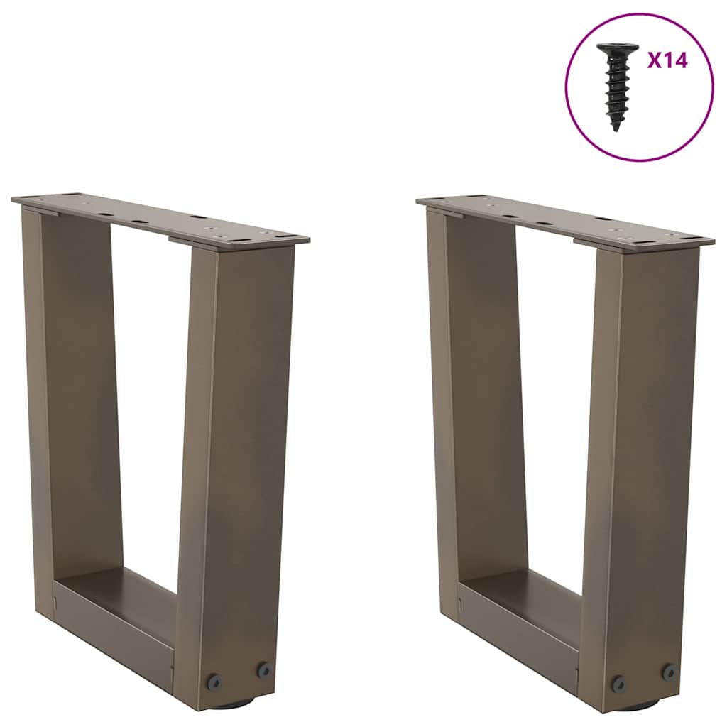 Coffee Table Legs V-Shape 2 pcs Natural Steel 30x(30-31.3) cm Steel