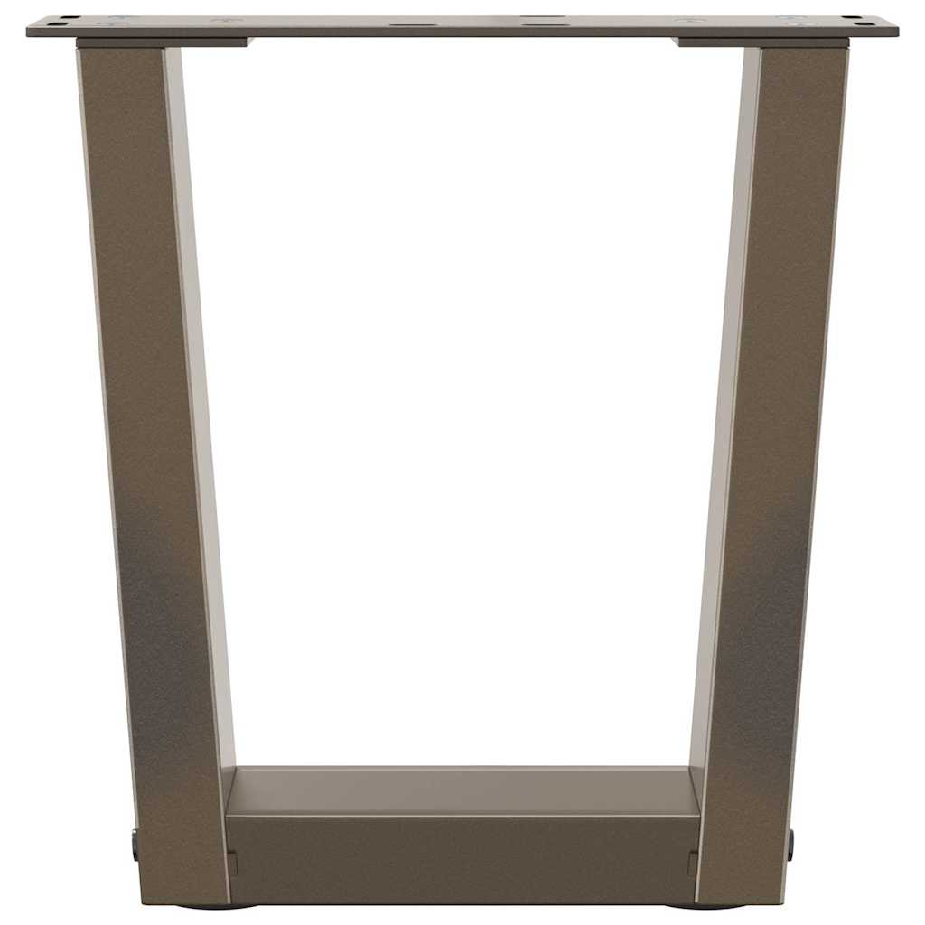 Coffee Table Legs V-Shape 2 pcs Natural Steel 30x(30-31.3) cm Steel