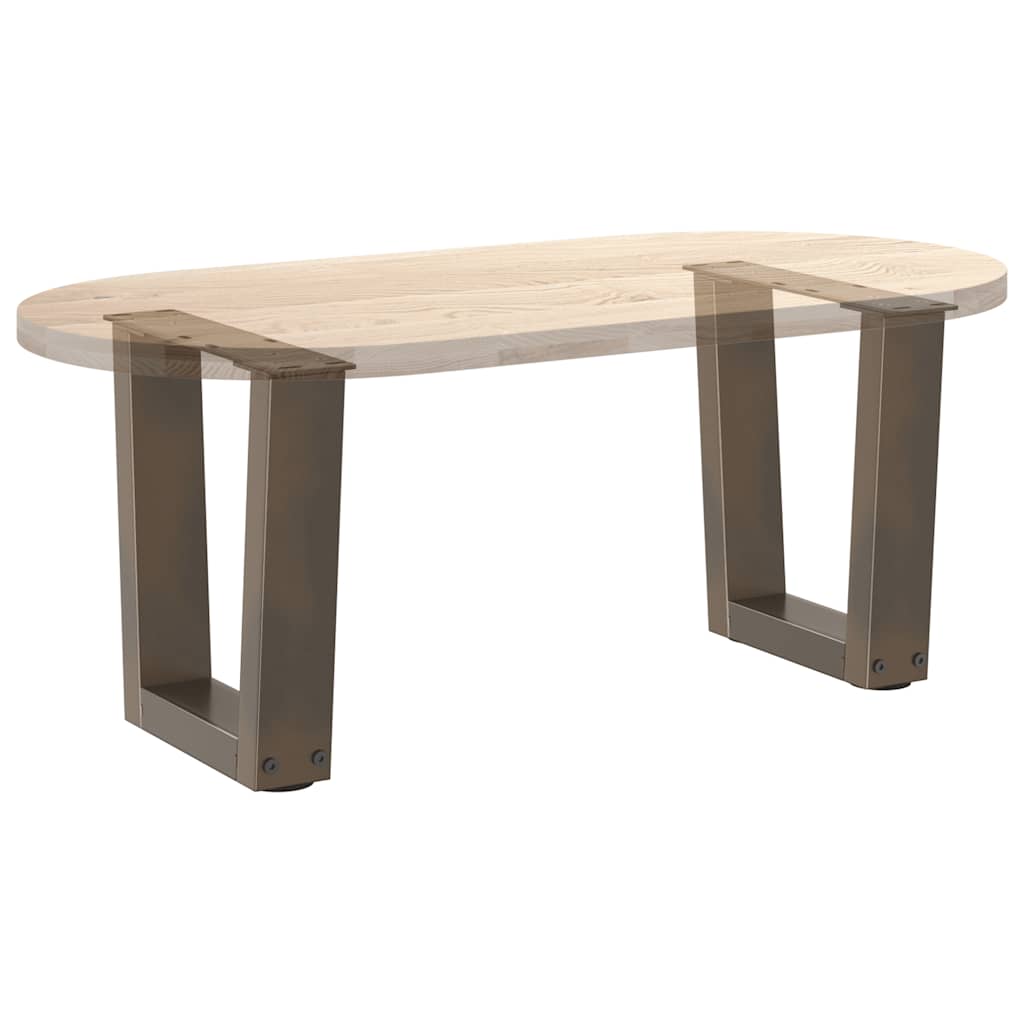 Coffee Table Legs V-Shape 2 pcs Natural Steel 30x(30-31.3) cm Steel