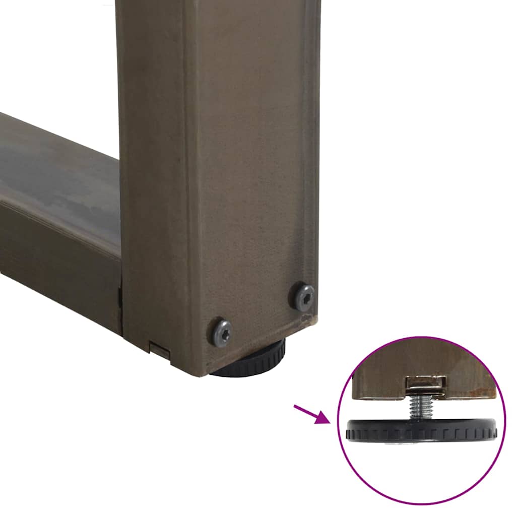 Coffee Table Legs V-Shape 2 pcs Natural Steel 30x(30-31.3) cm Steel