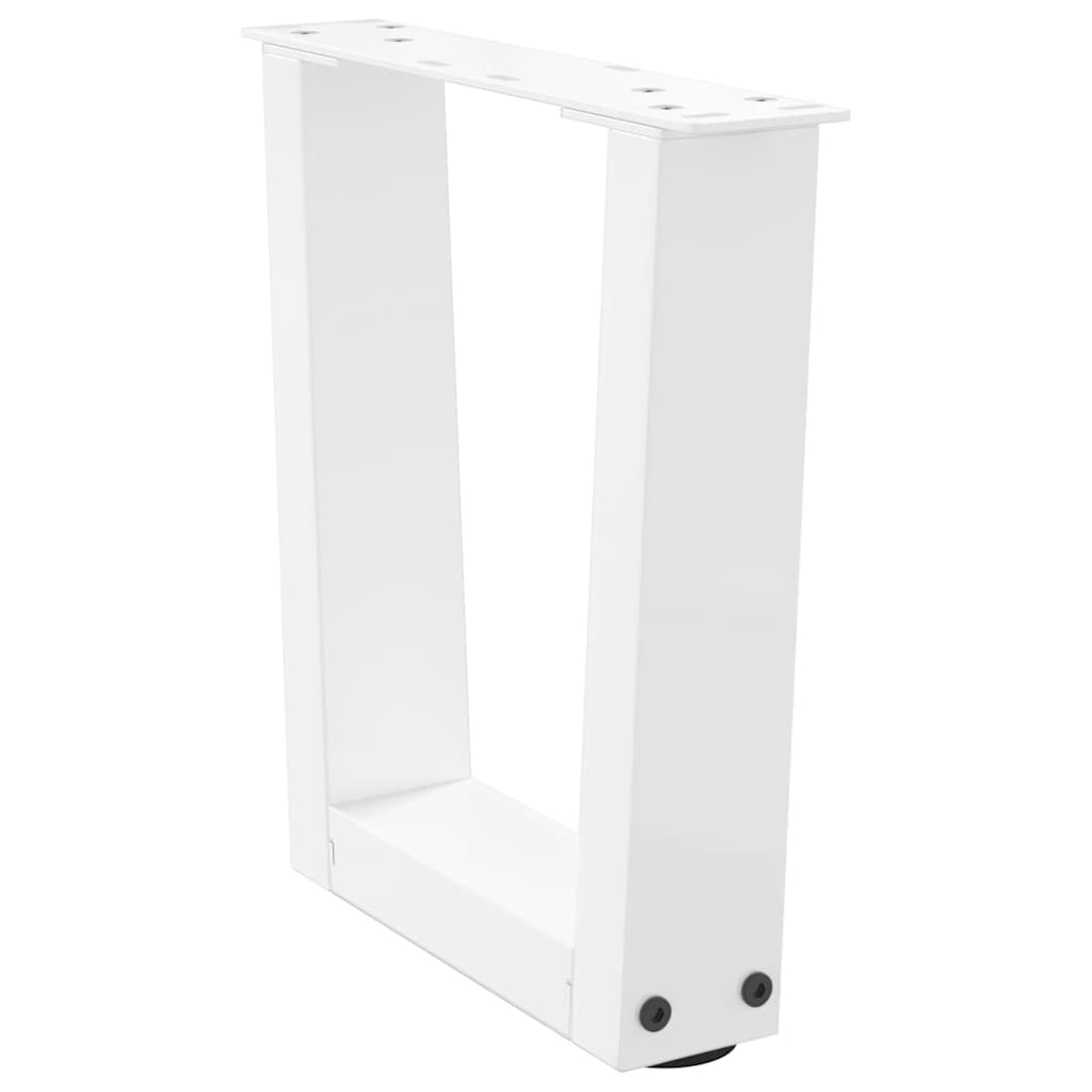 Coffee Table Legs V-Shape 2 pcs White 40x(30-31.3) cm Steel