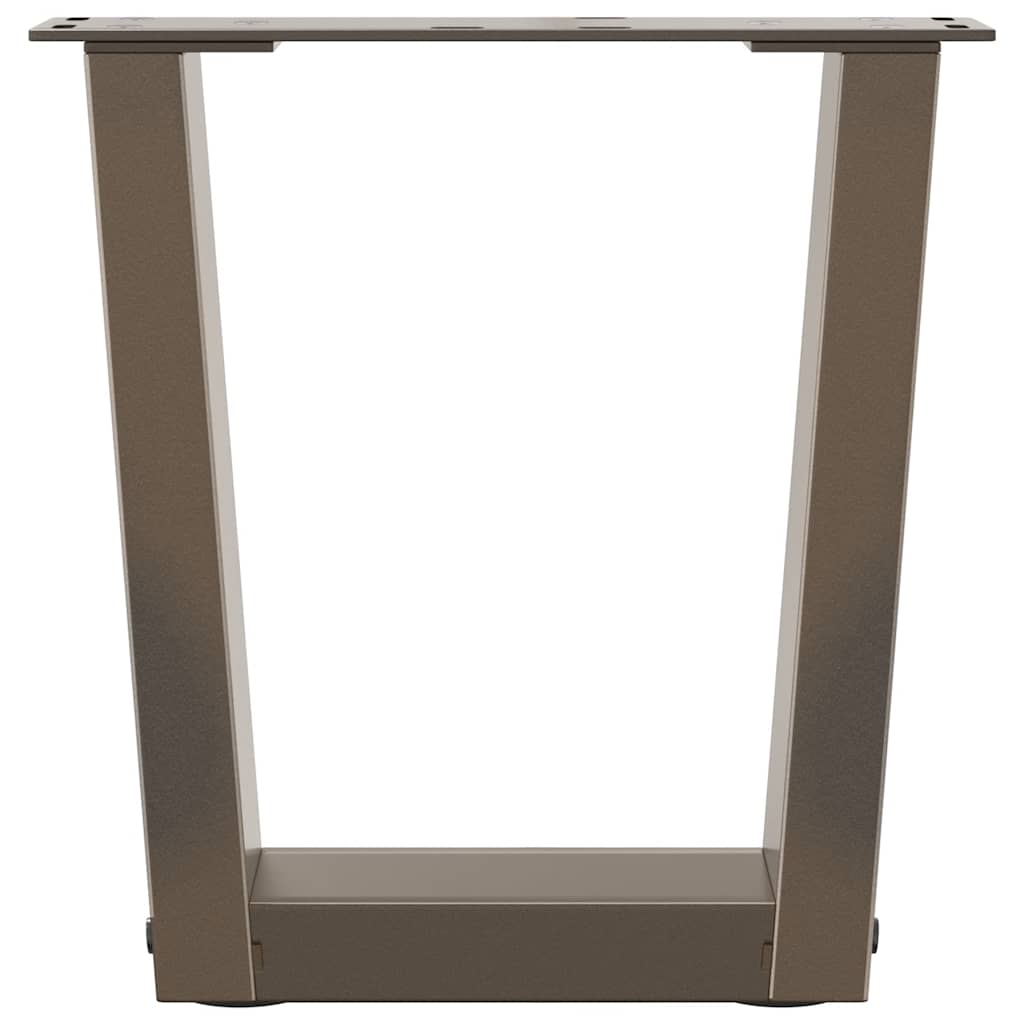 Coffee Table Legs V-Shape 2 pcs Natural Steel 40x(30-31.3) cm Steel