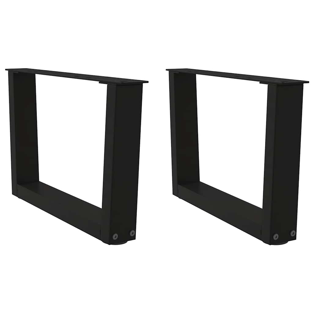Coffee Table Legs V-Shape 2 pcs Black 50x(30-31.3) cm Steel