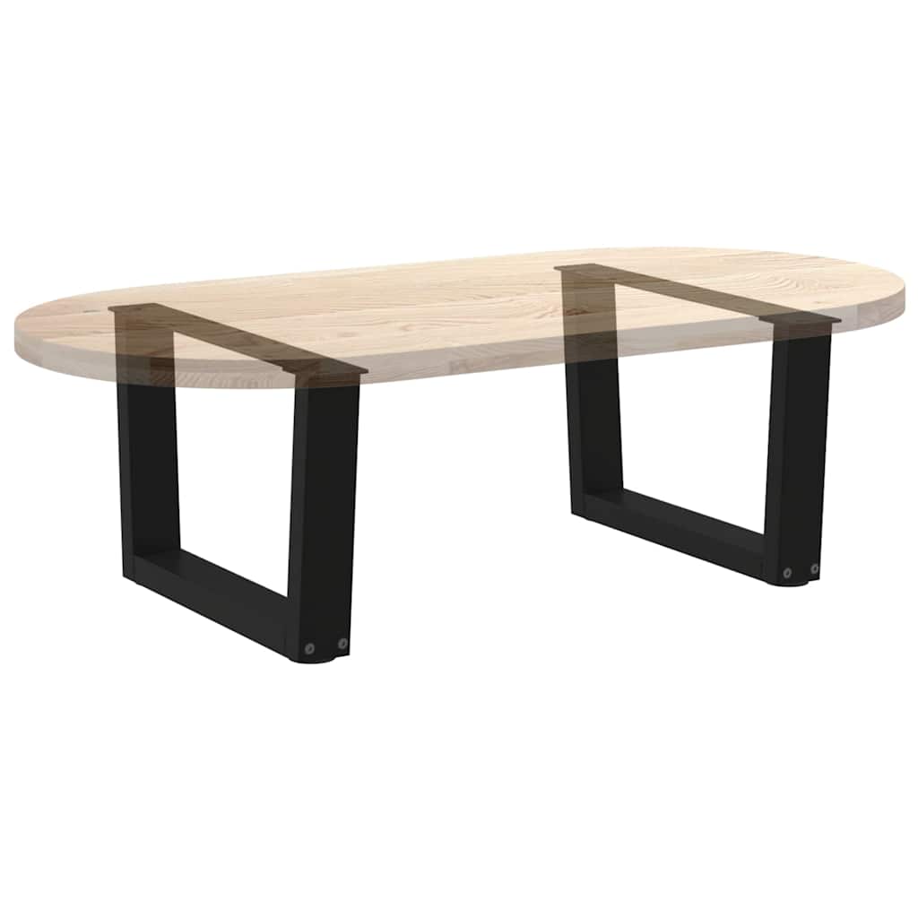 Coffee Table Legs V-Shape 2 pcs Black 50x(30-31.3) cm Steel