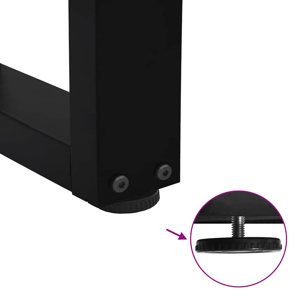 Coffee Table Legs V-Shape 2 pcs Black 50x(30-31.3) cm Steel