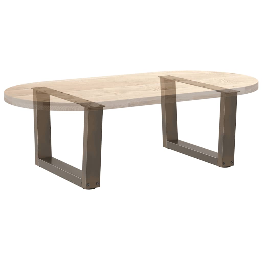 Coffee Table Legs V-Shape 2 pcs Natural Steel 50x(30-31.3) cm Steel