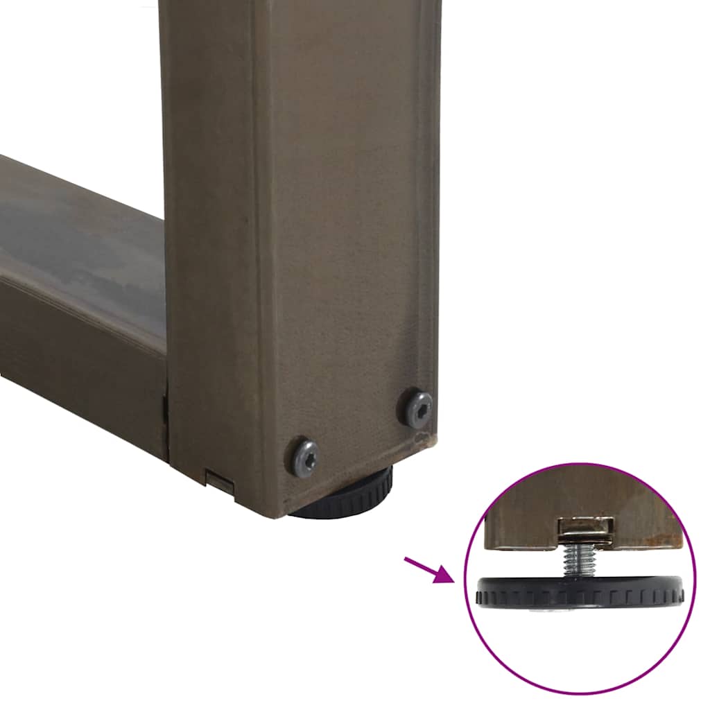 Coffee Table Legs V-Shape 2 pcs Natural Steel 50x(30-31.3) cm Steel