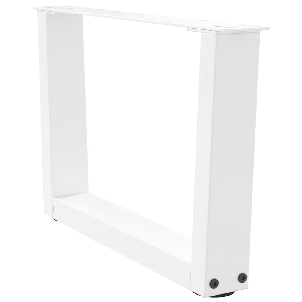 Coffee Table Legs V-Shape 2 pcs White 60x(30-31.3) cm Steel