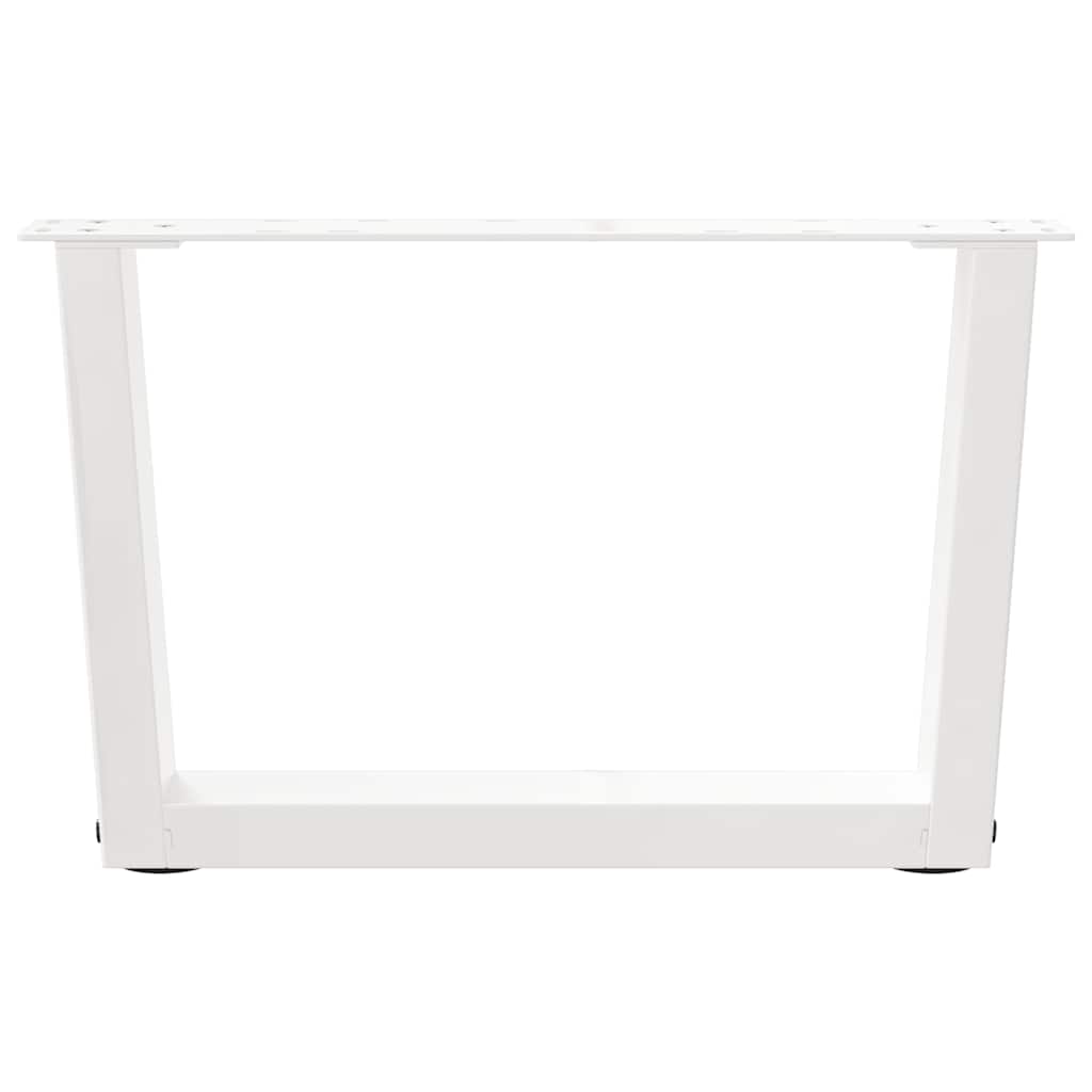 Coffee Table Legs V-Shape 2 pcs White 60x(30-31.3) cm Steel