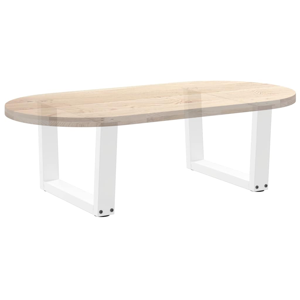 Coffee Table Legs V-Shape 2 pcs White 60x(30-31.3) cm Steel