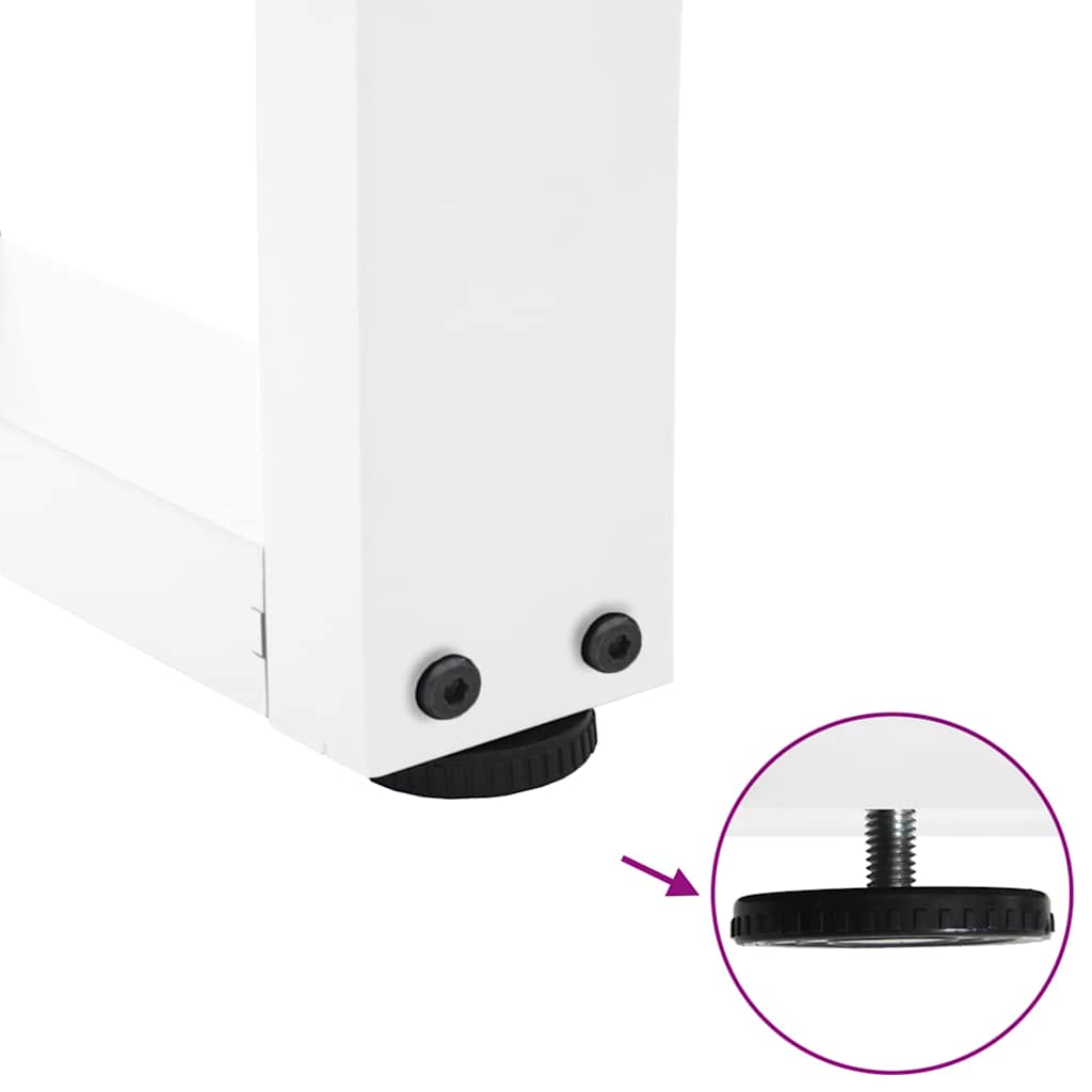 Coffee Table Legs V-Shape 2 pcs White 60x(30-31.3) cm Steel