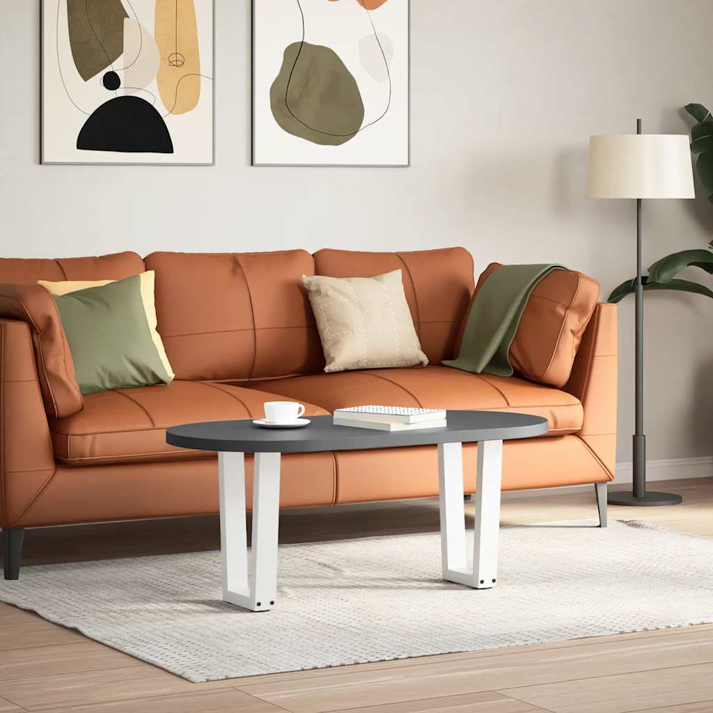 Coffee Table Legs V-Shape 2 pcs White 28x(42-43.3) cm Steel