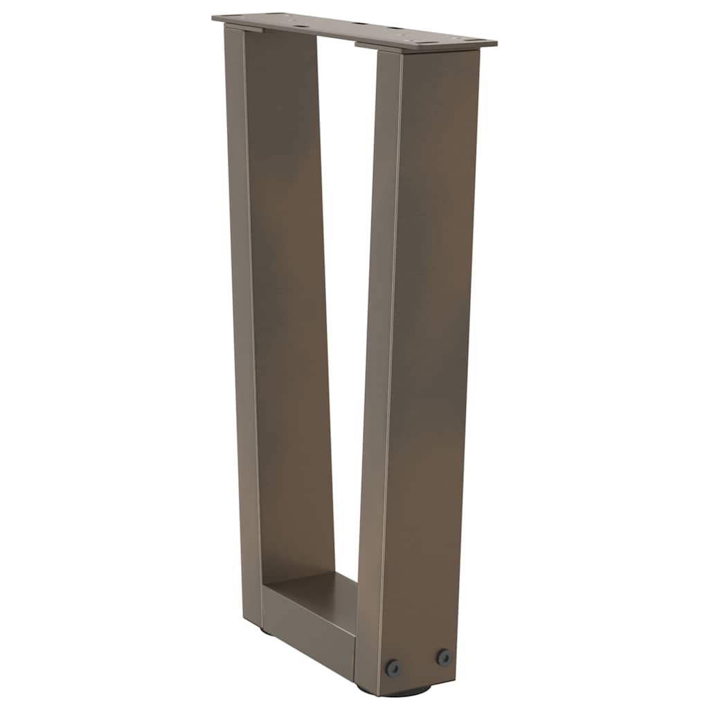 Coffee Table Legs V-Shape 2 pcs Natural Steel 38x(42-43.3) cm Steel