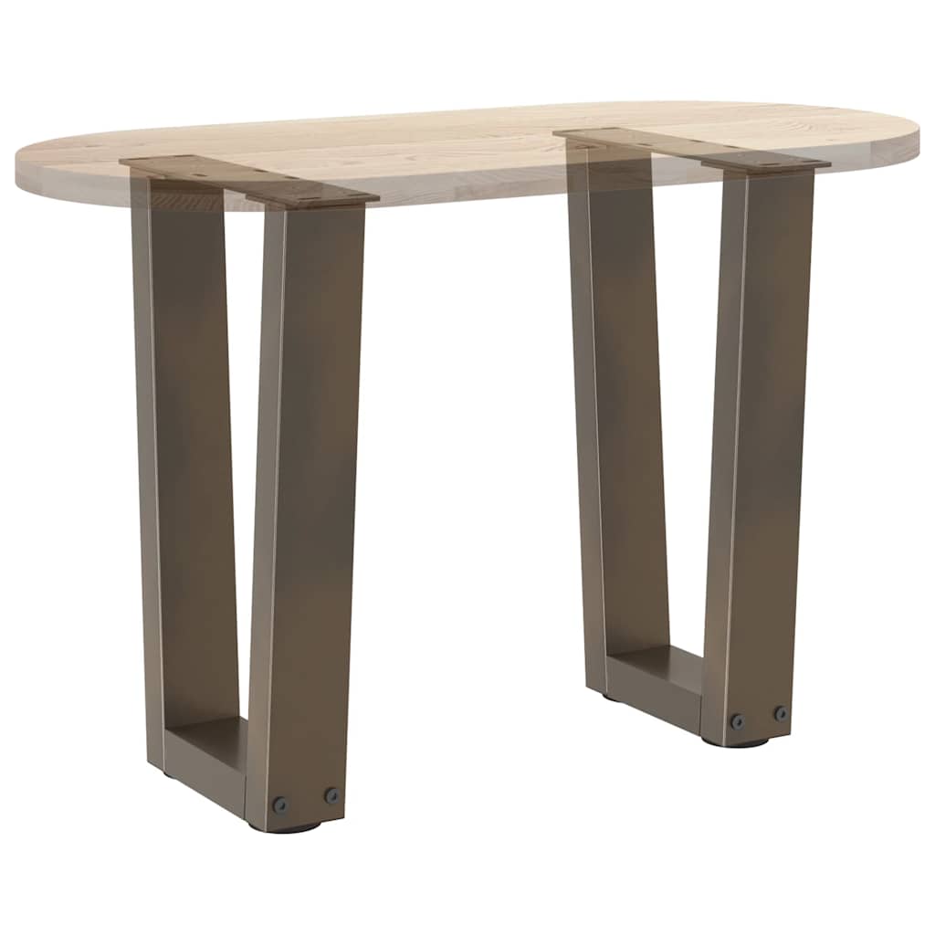 Coffee Table Legs V-Shape 2 pcs Natural Steel 38x(42-43.3) cm Steel
