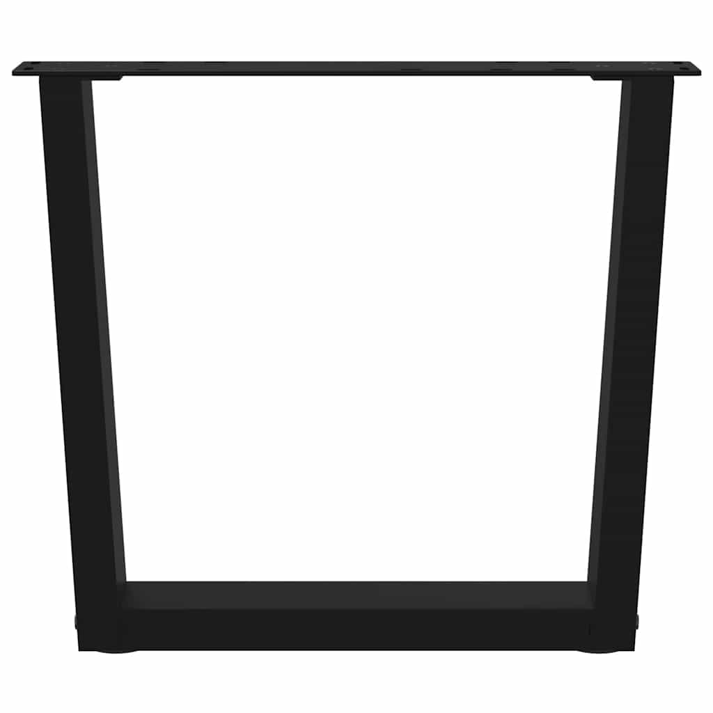 Coffee Table Legs V-Shape 2 pcs Black 50x(42-43.3) cm Steel