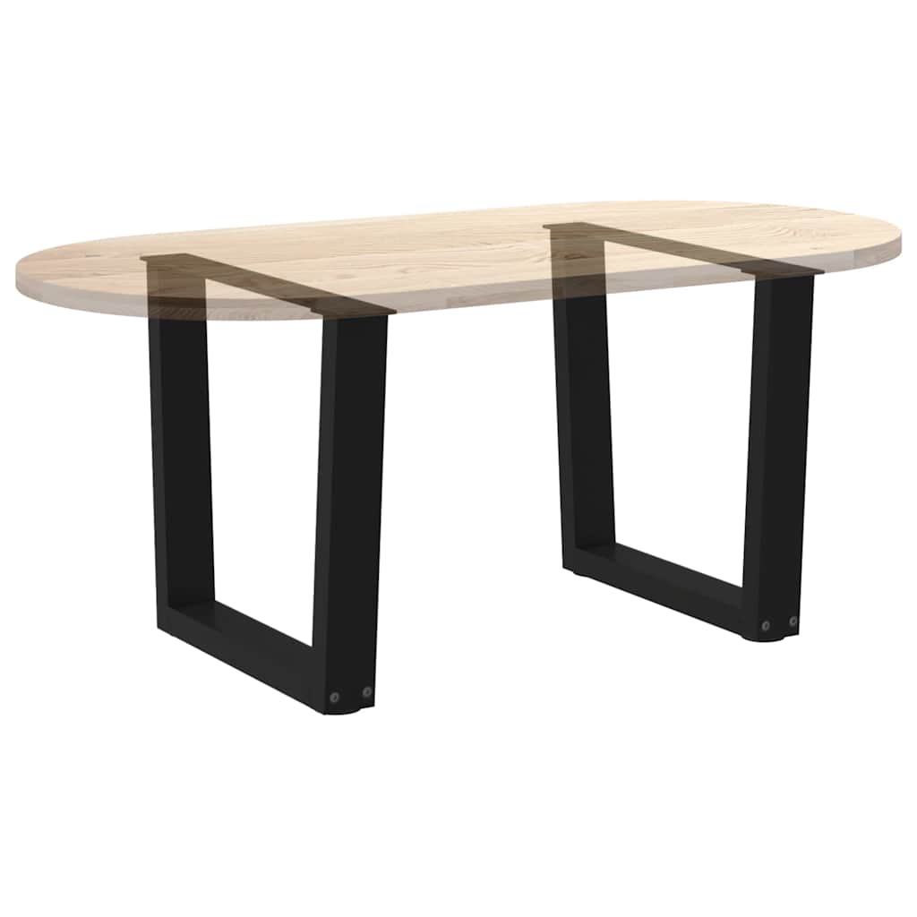 Coffee Table Legs V-Shape 2 pcs Black 50x(42-43.3) cm Steel