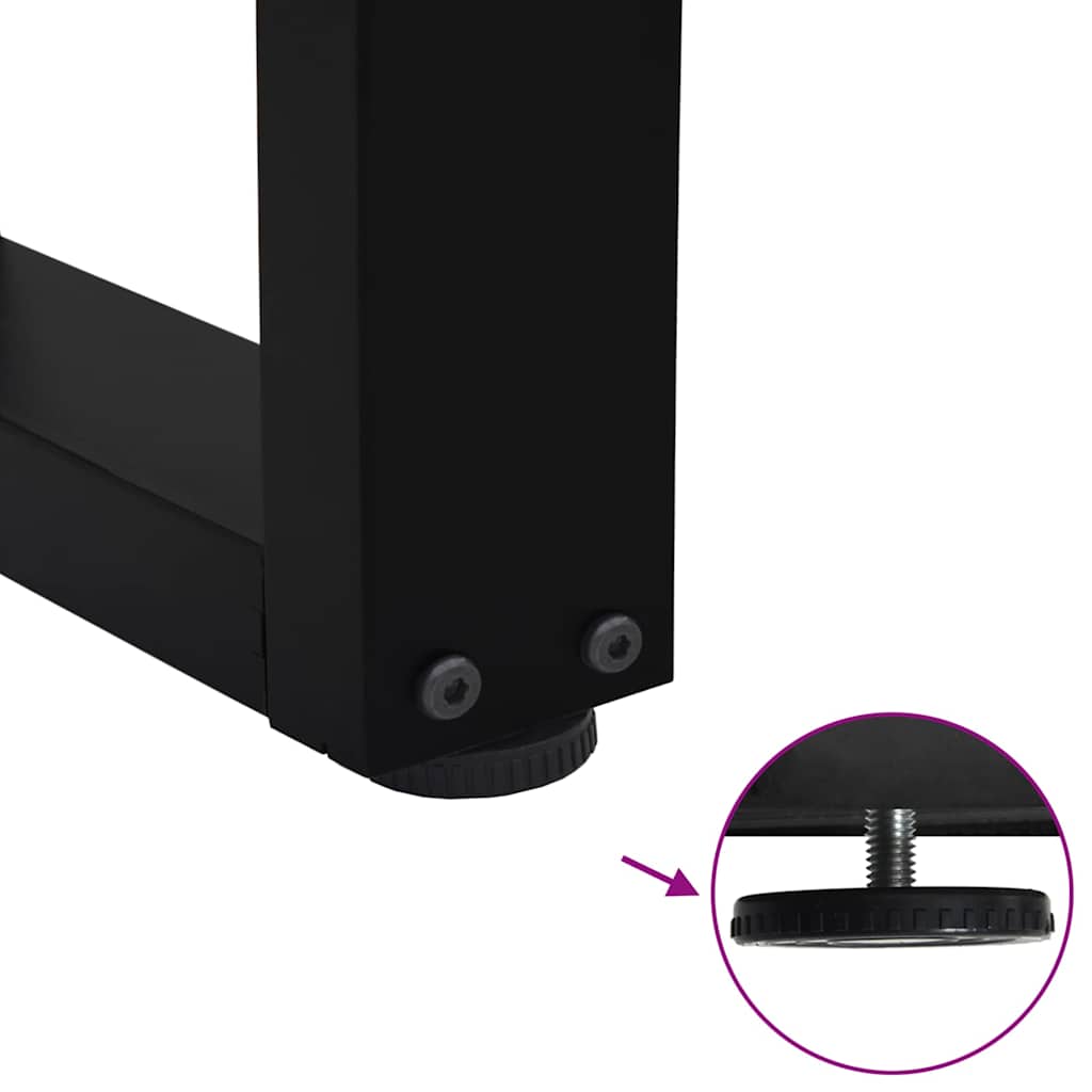 Coffee Table Legs V-Shape 2 pcs Black 60x(42-43.3) cm Steel