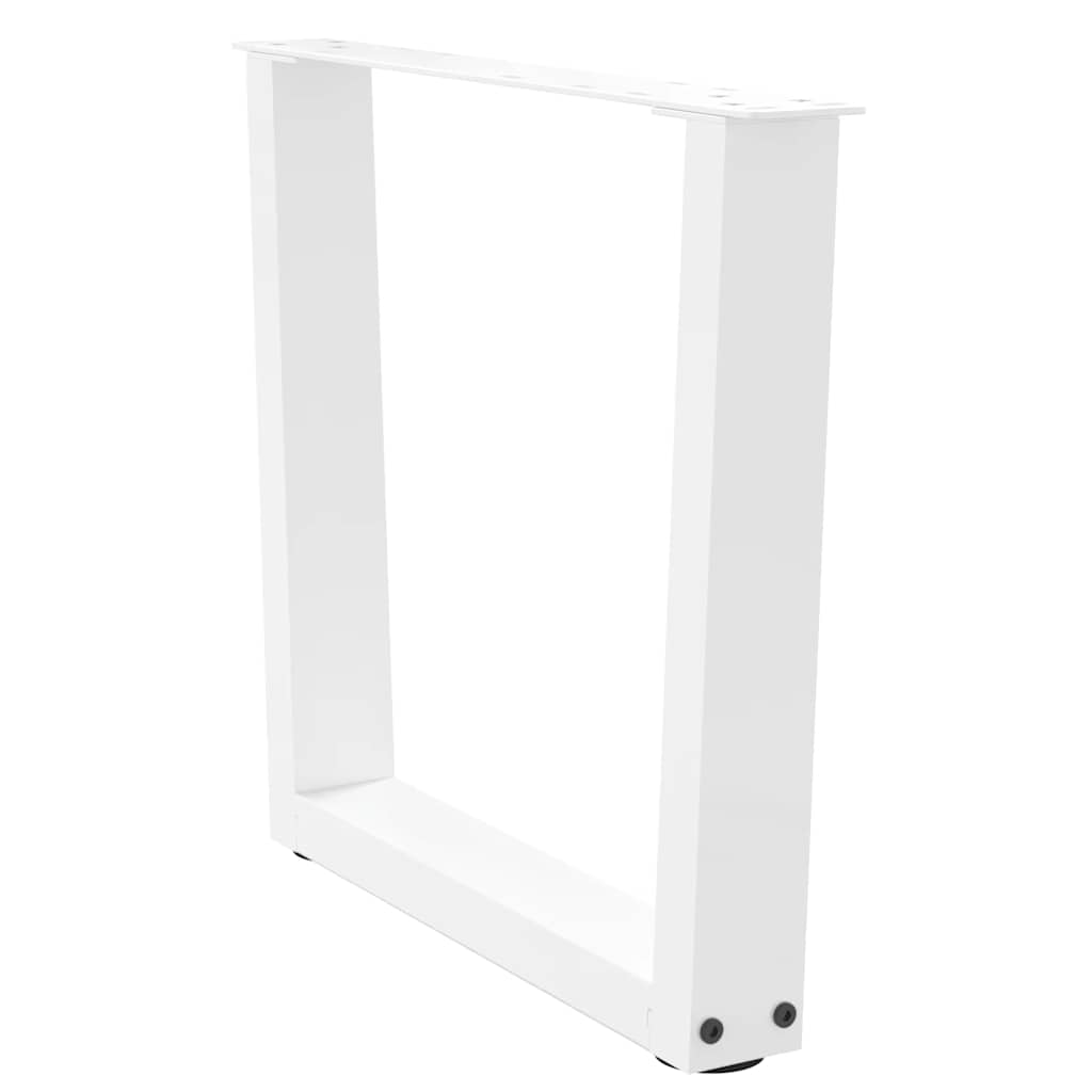 Coffee Table Legs V-Shape 2 pcs White 60x(42-43.3) cm Steel