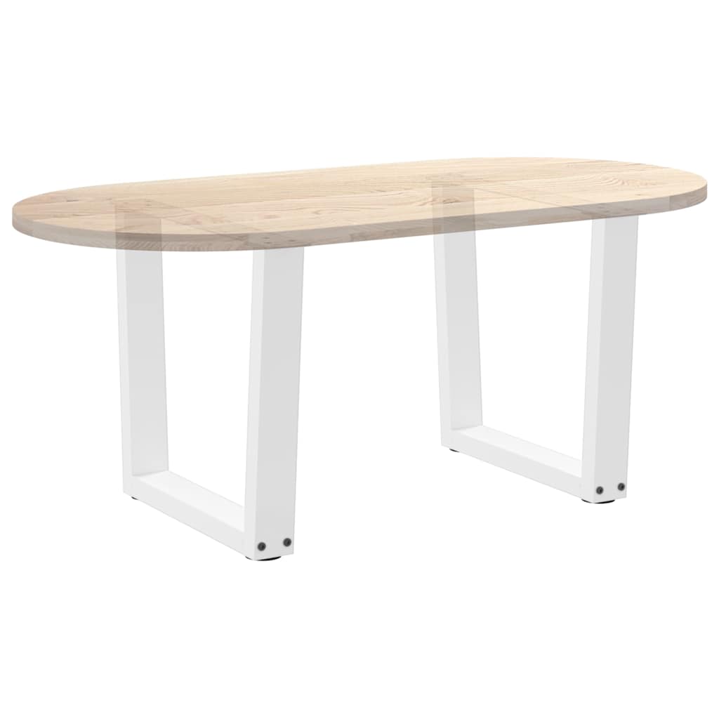 Coffee Table Legs V-Shape 2 pcs White 60x(42-43.3) cm Steel