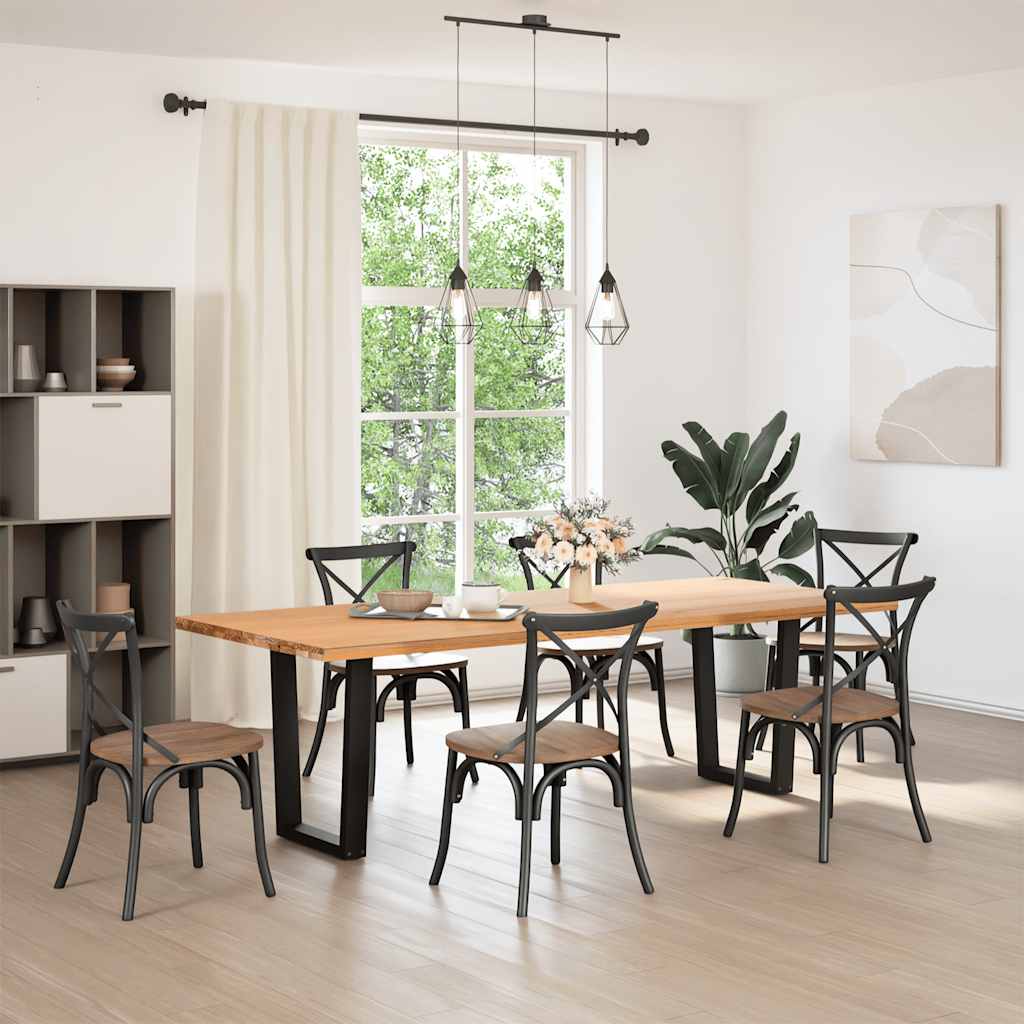 Dining Table Leg | Black | Powder-coated steel | 60 cm wide