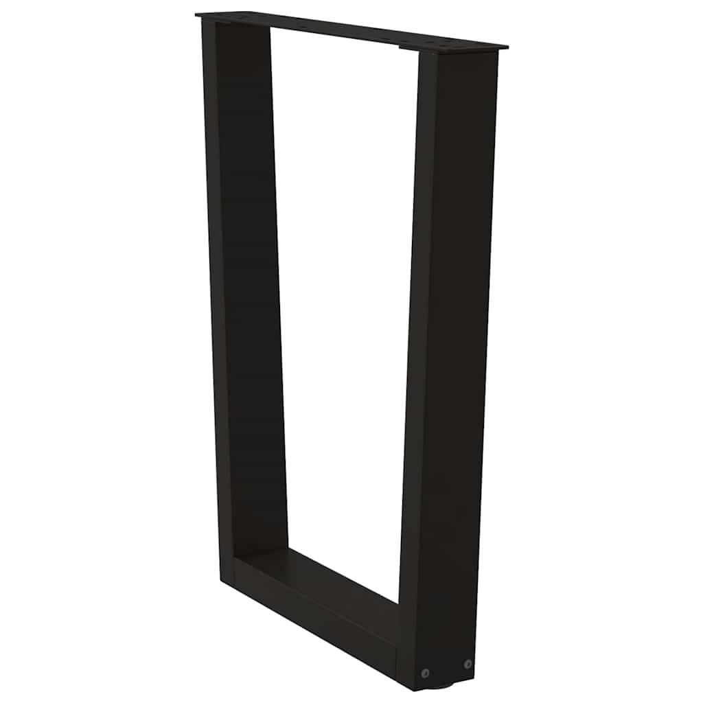 Dining Table Leg | Black | Powder-coated steel | 60 cm wide