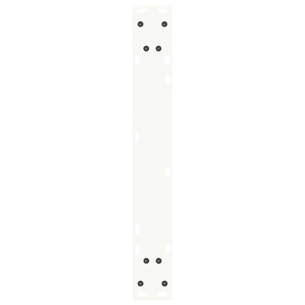 Dining Table Legs V-Shape 2 pcs White 60x(72-73.3) cm Steel