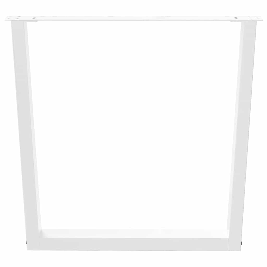 Dining Table Legs V-Shape 2 pcs White 90x(72-73.3) cm Steel