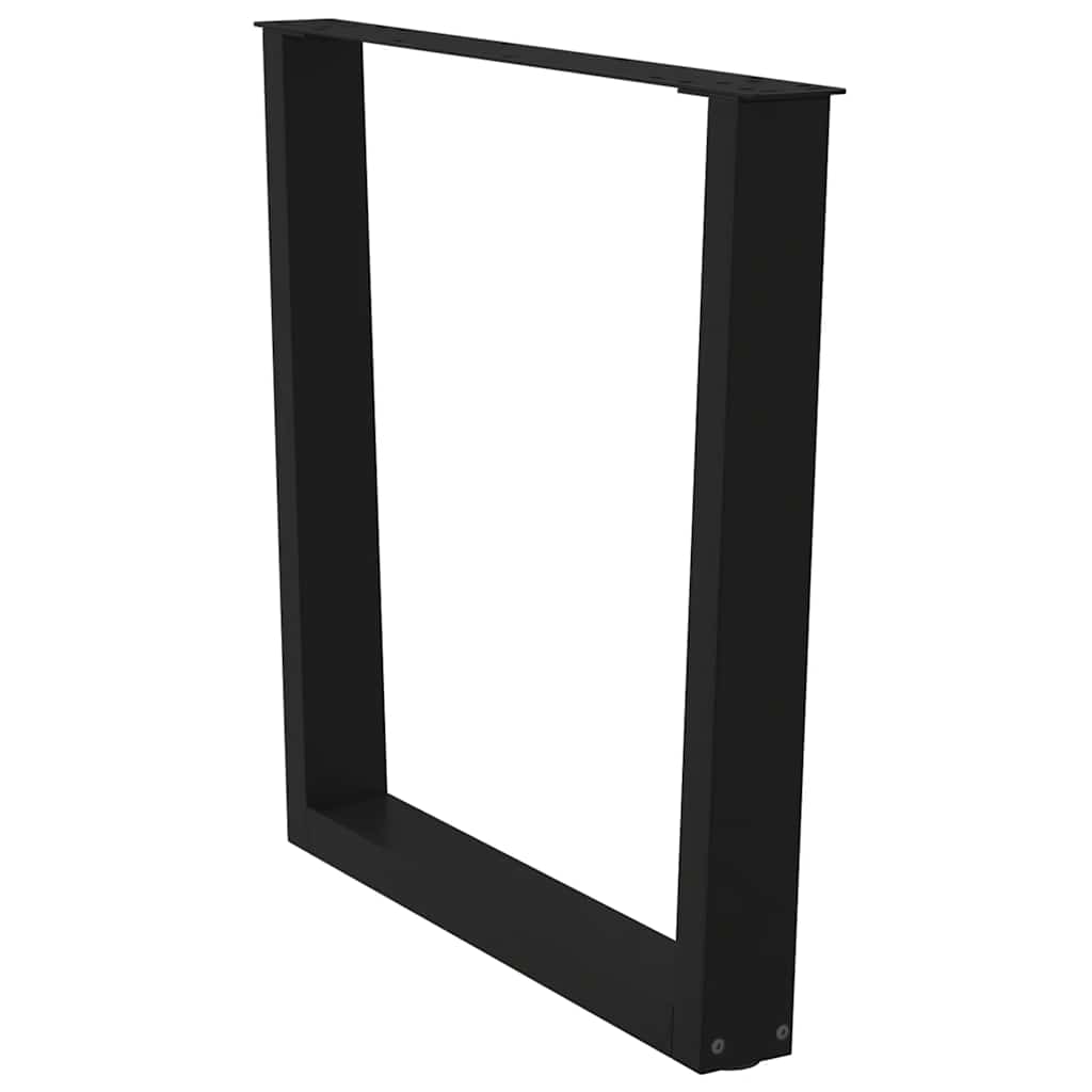 Dining Table Legs V-Shape 3 pcs Black 80x(72-73.3) cm Steel