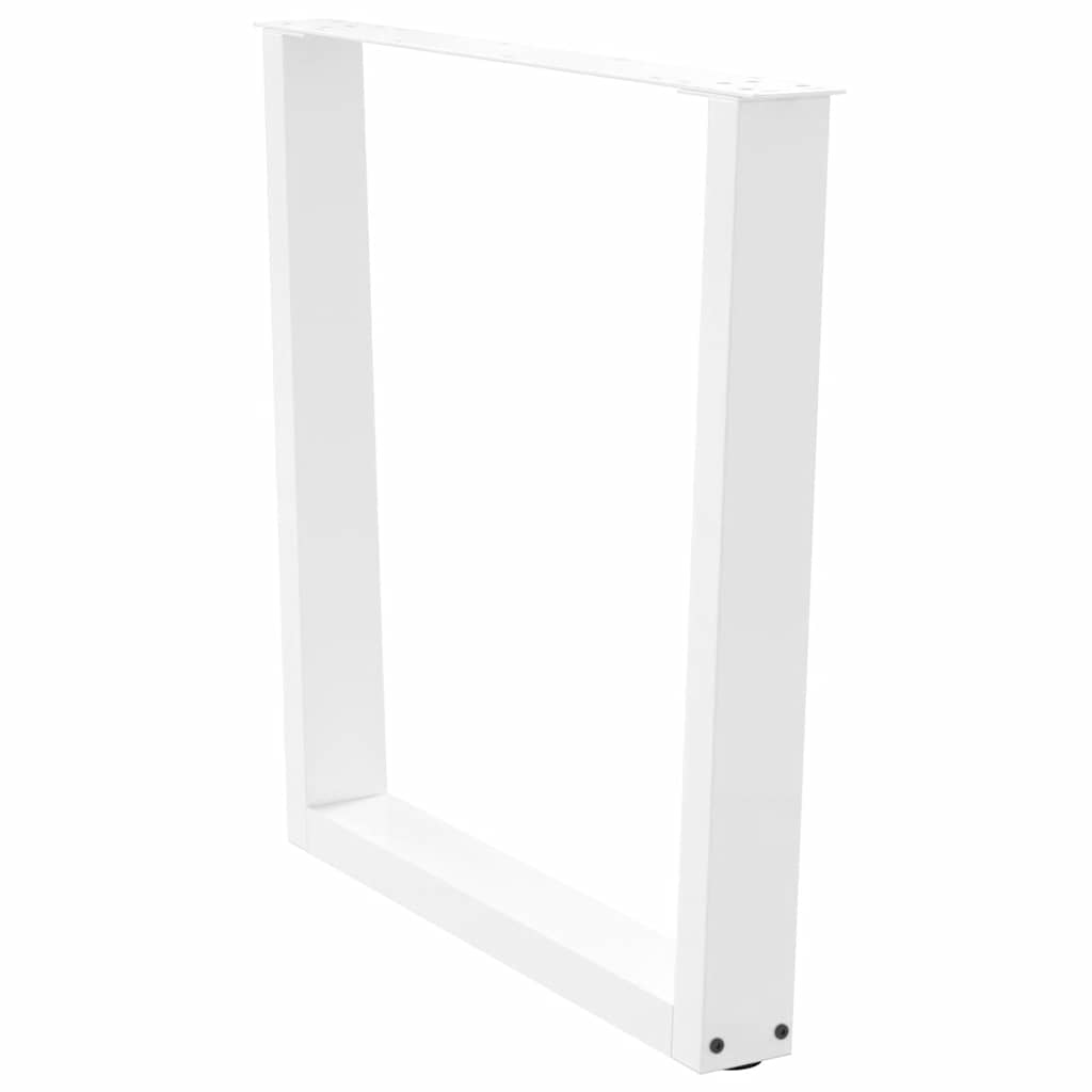 Dining Table Legs V-Shape 3 pcs White 90x(72-73.3) cm Steel