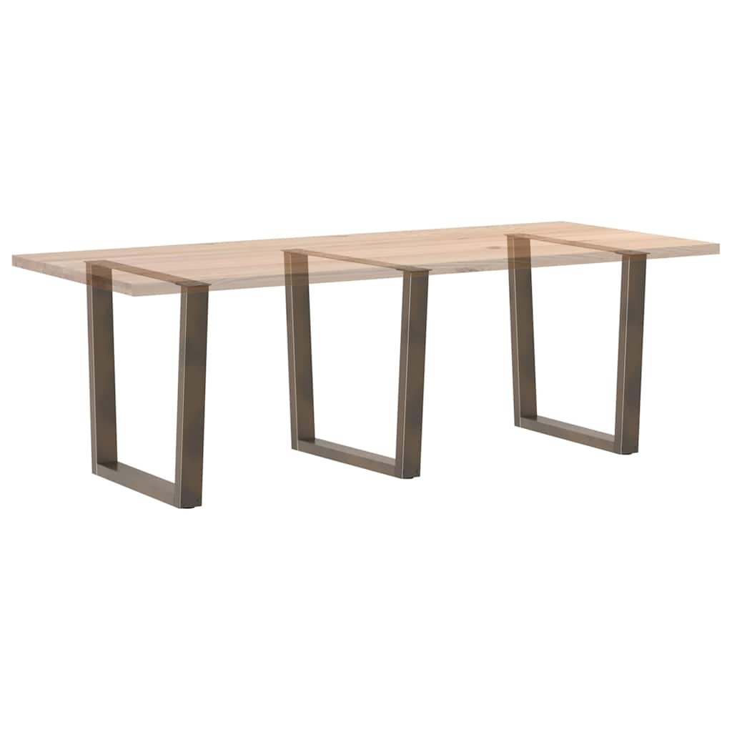 Dining Table Legs V-Shape 3 pcs Natural Steel 90x(72-73.3) cm Steel