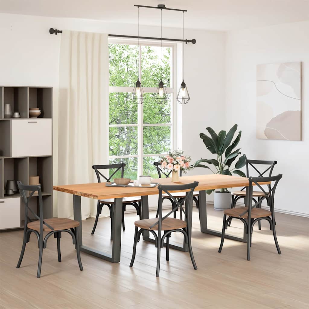 Dining Table Legs V-Shape 3 pcs Anthracite 100x(72-73.3) cm Steel