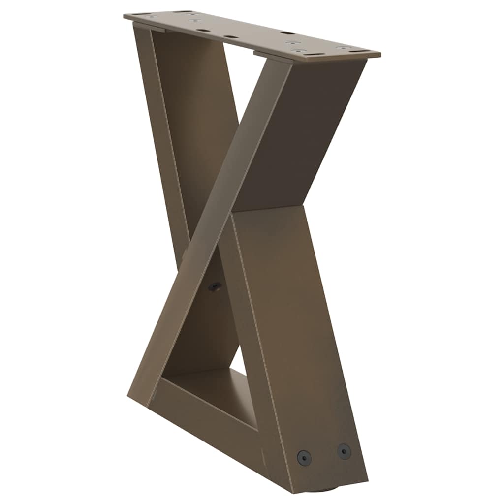Coffee Table Legs 2 pcs Natural Steel 30x(30-31.3) cm Steel
