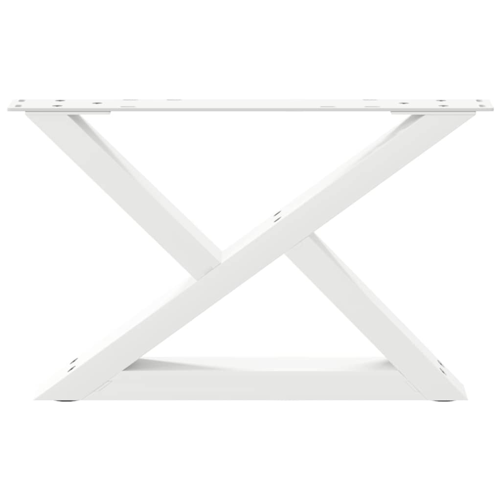 Coffee Table Legs 2 pcs White 60x(30-31.3) cm Steel
