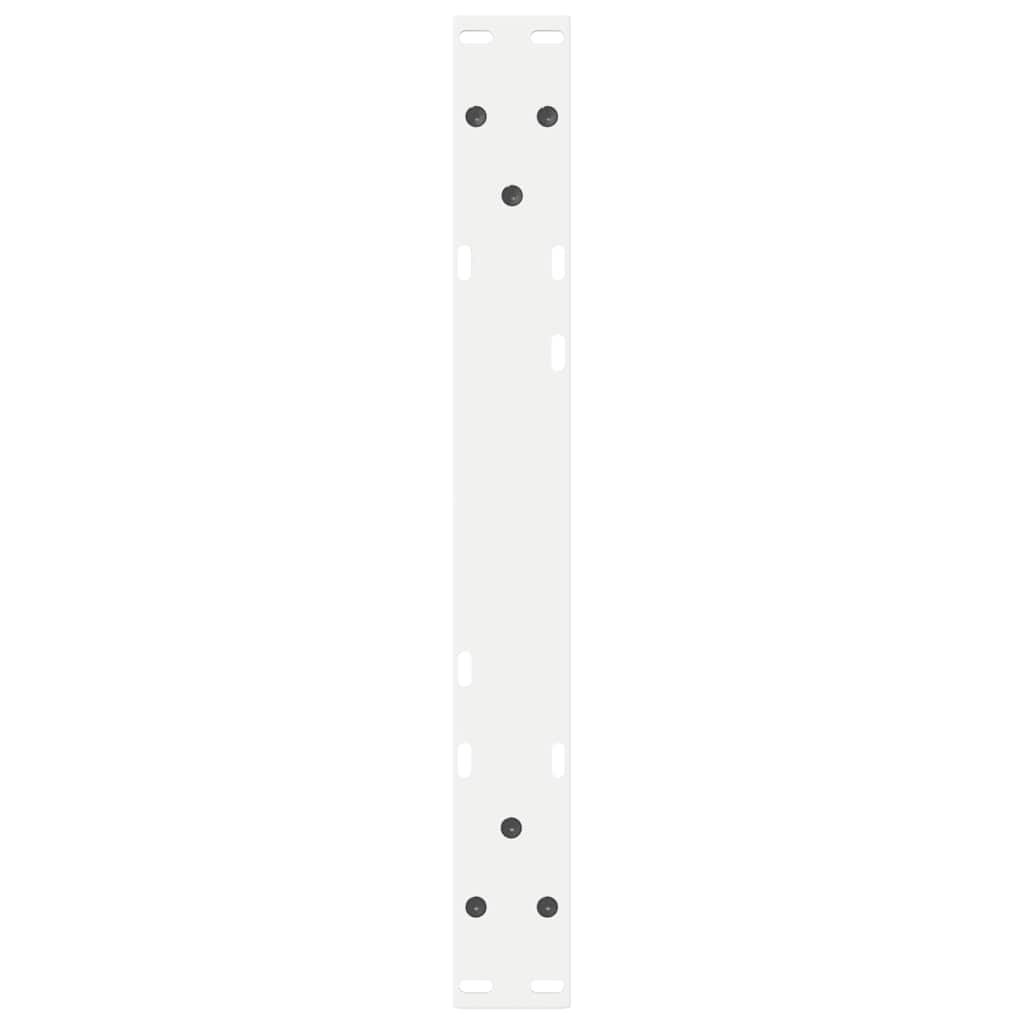Coffee Table Legs 2 pcs White 60x(30-31.3) cm Steel