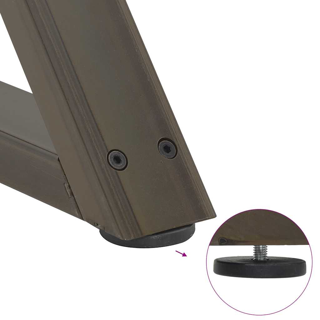 Coffee Table Legs 2 pcs Natural Steel 38x(42-43.3) cm Steel