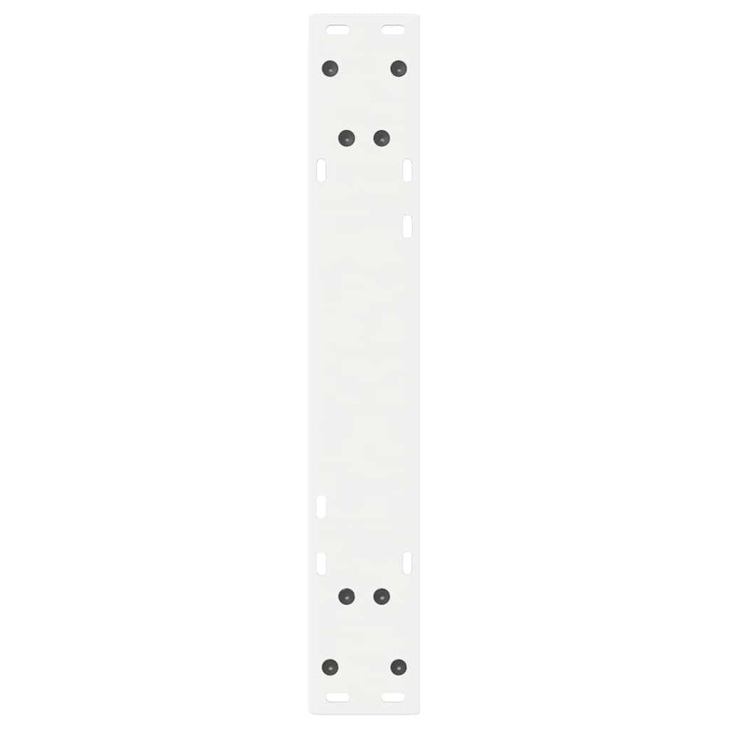 Dining Table Legs 2 pcs White 50x(72-73.3) cm Steel
