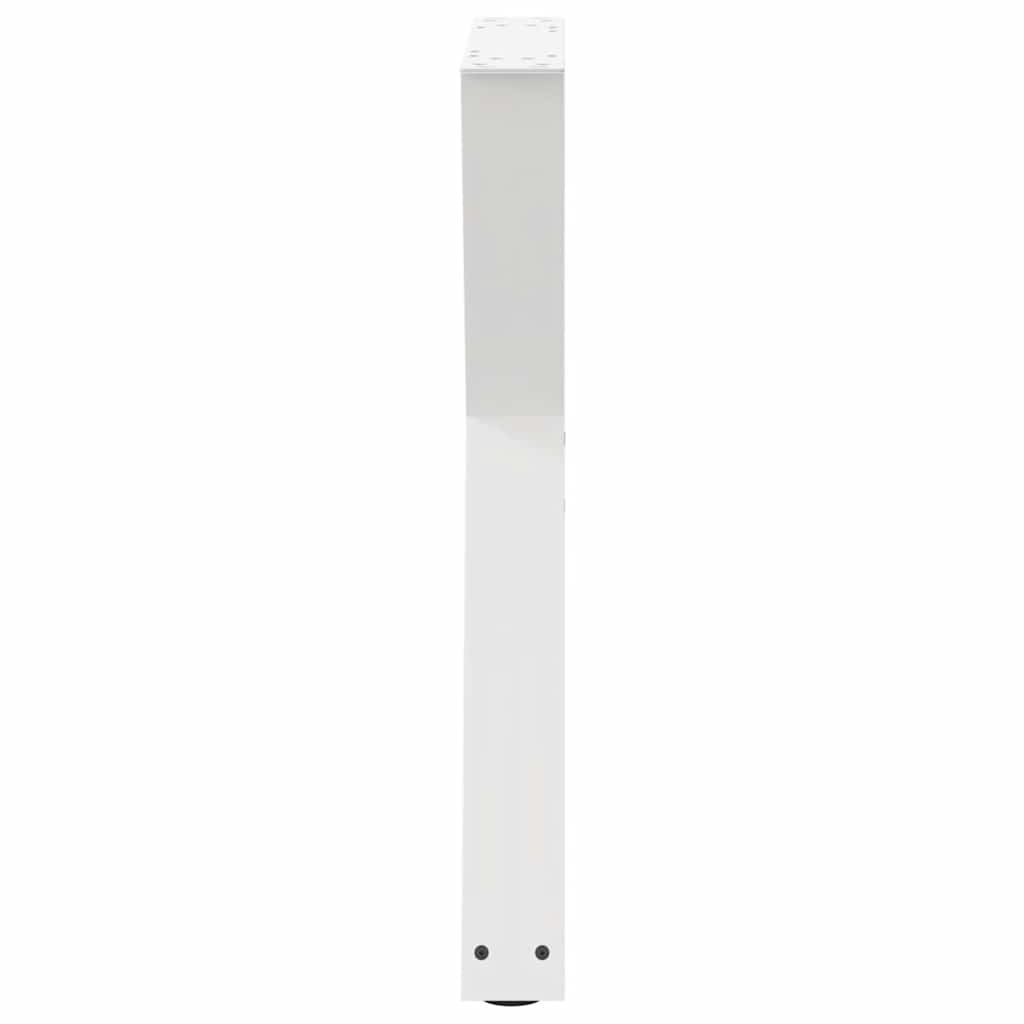 Dining Table Legs 2 pcs White 60x(72-73.3) cm Steel